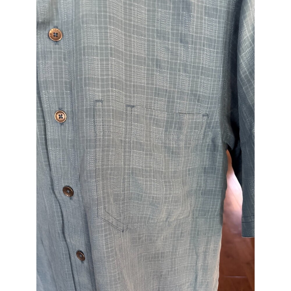 Royal Robbins Short Sleeve Button Up Shirt Mens Small Blue Modal Relaxed Fit - Picture 4 of 12